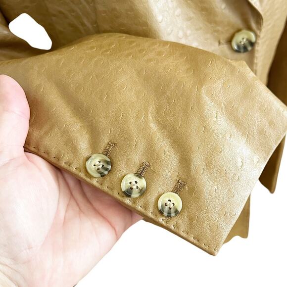 Marei 1988 Nigella Vegan Leather Jacket XS Tan NWT - Picture 4 of 11